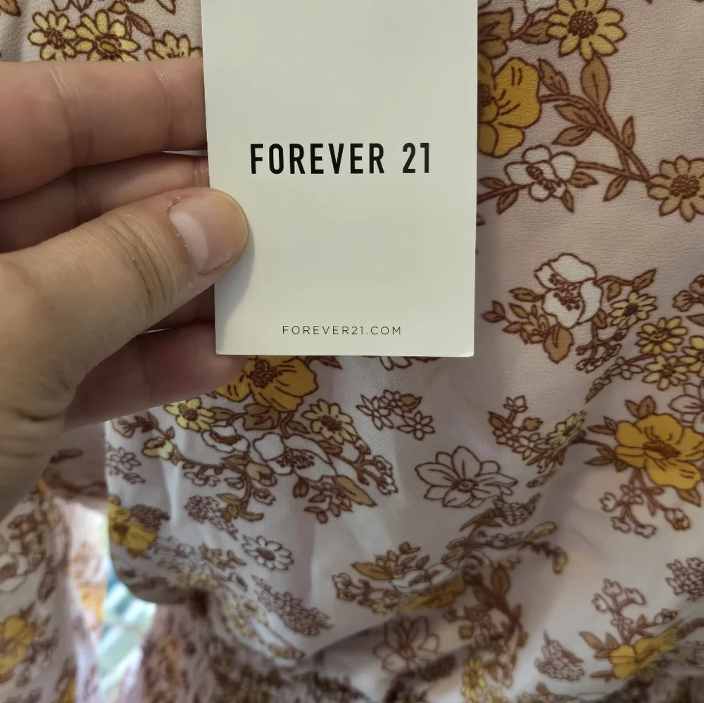 New! Dusty Pink Floral Peasant Dress - Picture 7 of 9